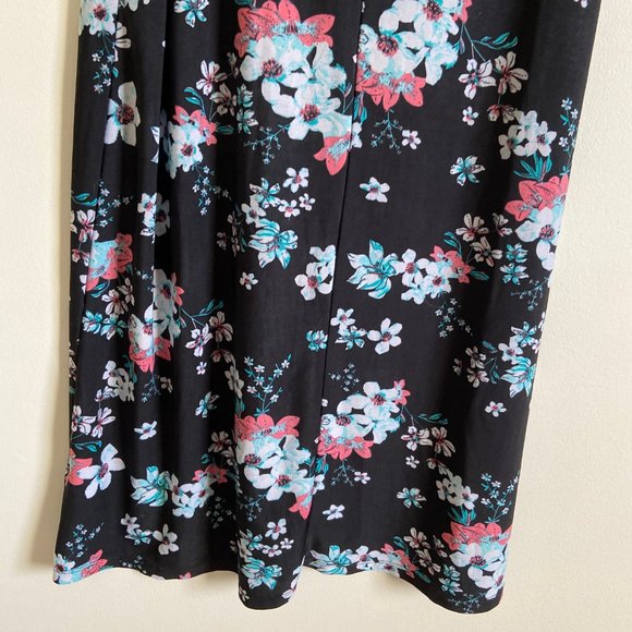 Large 2 Dye 4 Black with blue and pink flower casual summer dress - Picture 10 of 13
